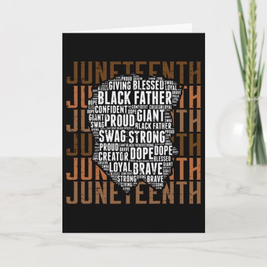 Juneteenth Zwarte Vader Afrikaanse Vrijheidsdag Va Kaart (Voorkant)