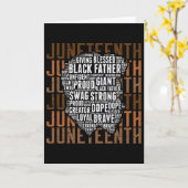 Juneteenth Zwarte Vader Afrikaanse Vrijheidsdag Va Kaart (Gele Bloem)