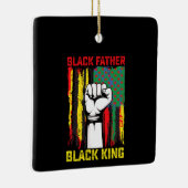 Juneteenth Zwarte Vader Dag Papa Koning Viert V Keramisch Ornament (Rechts)