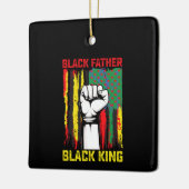 Juneteenth Zwarte Vader Dag Papa Koning Viert V Keramisch Ornament (Links)