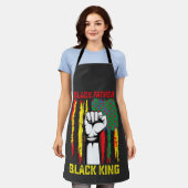 Juneteenth Zwarte Vader Dag Papa Koning Vrijheid V Schort (Gedragen)