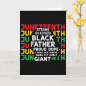 Juneteenth Zwarte Vaderdag Vader Zwart Afrikaans J Kaart (Gele Bloem)
