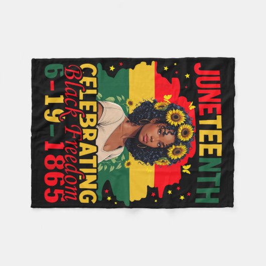 Juneteenth Zwarte Vrijheid 19 juni 1865 Afro-Ameri Fleece Deken (Voorkant (Horizontaal))
