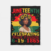 Juneteenth Zwarte Vrijheid 19 juni 1865 Afro-Ameri Fleece Deken (Voorkant)
