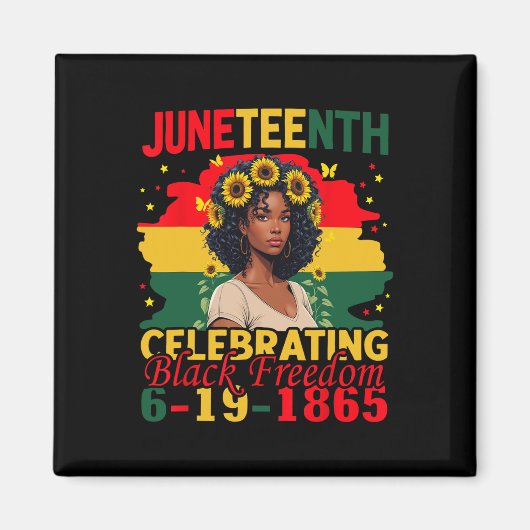 Juneteenth Zwarte Vrijheid 19 juni 1865 Afro-Ameri Magneet (Voorkant)