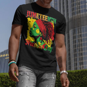 Juneteenth Zwarte Vrijheidsdag 1865 Loc T-shirt