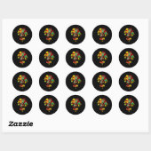 Juneteenth Zwarte Vrouw Afro Koningin Melanine Ver Ronde Sticker (Vel)