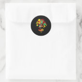 Juneteenth Zwarte Vrouw Afro Koningin Melanine Ver Ronde Sticker (Tas)