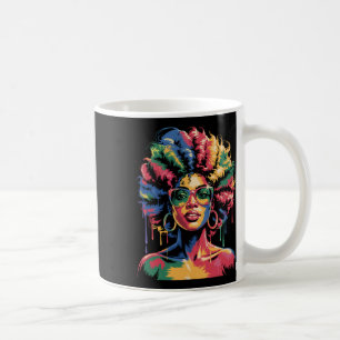 Juneteenth Zwarte Vrouw Koningin Afro Afrikaans Me Koffiemok