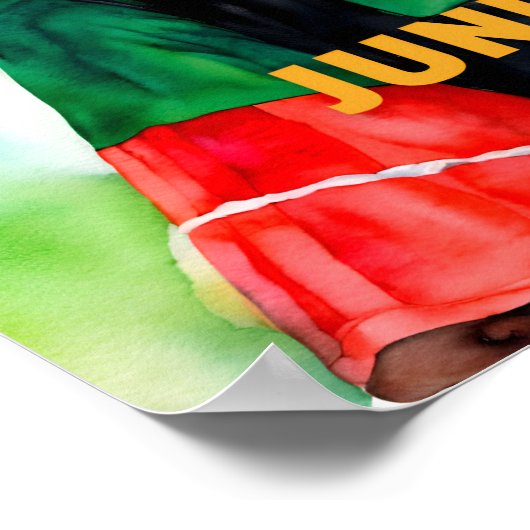 Juneteenth  zwarte vrouw poster (Hoek)