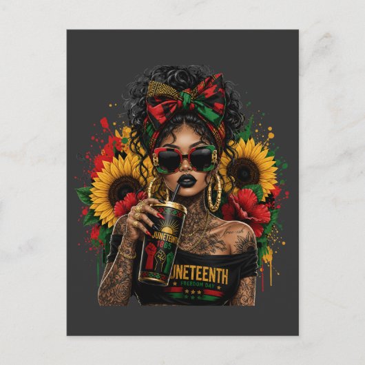 Juneteenth Zwarte Vrouwen Afro-Amerikaanse Geschie Feestdagenkaart (Voorkant)