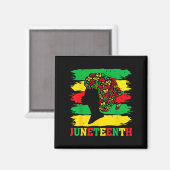 Juneteenth zwarte vrouwen afro coquette boog haar magneet (Voorkant / Achterkant)