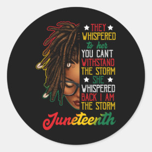 Juneteenth Zwarte Vrouwen Dreadlocks Loc'd Hair Me Ronde Sticker
