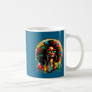 Juneteenth zwarte vrouwen koningin afro Afrikaanse Koffiemok