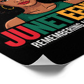 Juneteenth Zwarte Vrouwen Melanine Koningin Sinds Poster (Hoek)
