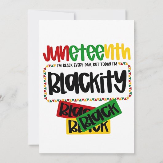 Juneteenth Zwartheid Zwart Zwart Zwart Grappig Save The Date (Voorkant)