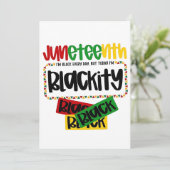 Juneteenth Zwartheid Zwart Zwart Zwart Grappig Save The Date (Staand voorkant)