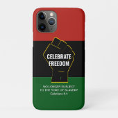Juneteeth CELEBRATE FREEDOM scripts Case-Mate iPhone Case (Achterkant)