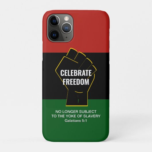 Juneteeth CELEBRATE FREEDOM  scripts Case-Mate iPhone Case (Achterkant)