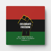 Juneteeth CELEBRATE FREEDOM scripts Fotoplaat (Voorkant)