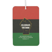 Juneteeth CELEBRATE FREEDOM  scripts Luchtverfrisser (Voorkant)