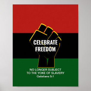 Juneteeth CELEBRATE FREEDOM scripts Poster