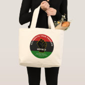 Juneteeth CELEBRATE TRUE FREEDOM Grote Tote Bag (Voorkant (product))