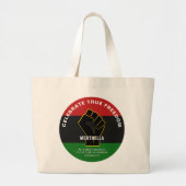 Juneteeth CELEBRATE TRUE FREEDOM Grote Tote Bag (Voorkant)