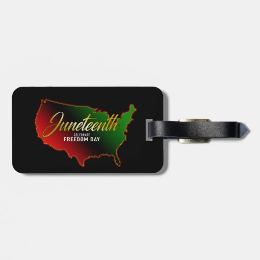 Juneteth Black Independence Bagagelabel (Achterkant horizontaal)