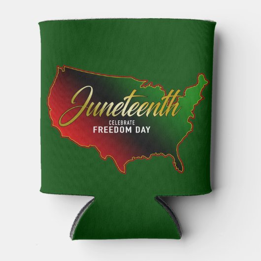 Juneteth Black Independence Blikjeskoeler (Voorkant)