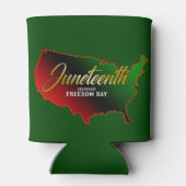 Juneteth Black Independence Blikjeskoeler (Achterkant)