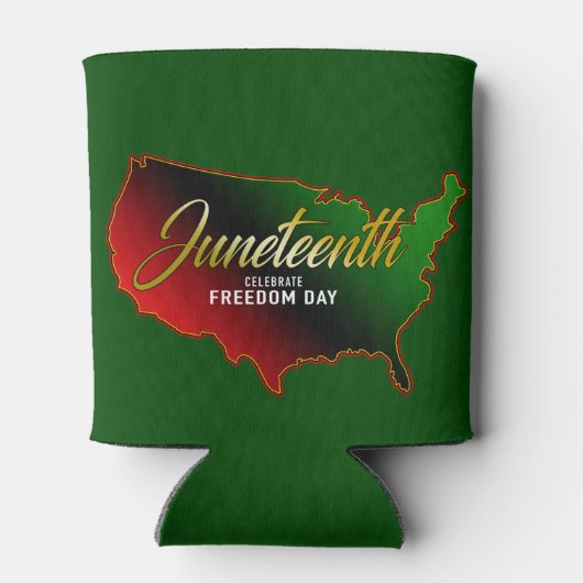 Juneteth Black Independence Blikjeskoeler (Achterkant)