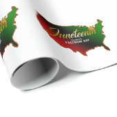 Juneteth Black Independence Cadeaupapier (Rol Hoek)