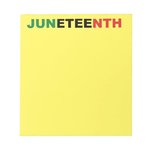 Juneteth Black Independence Notitieblok (Voorkant)