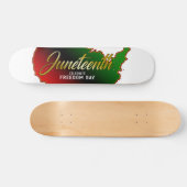 Juneteth Black Independence Persoonlijk Skateboard (Horizontaal)