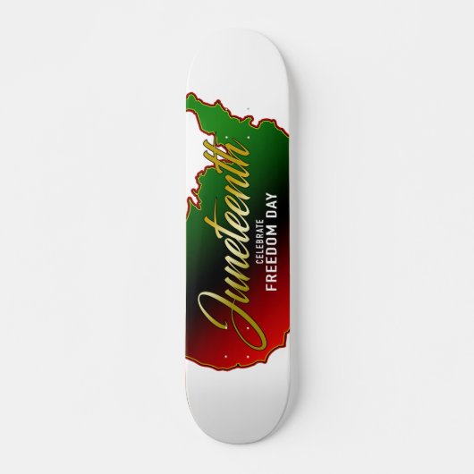 Juneteth Black Independence Persoonlijk Skateboard (Voorkant)