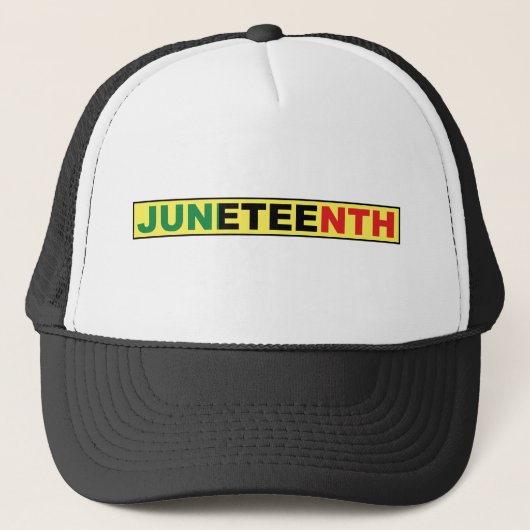 Juneteth Black Independence Trucker Pet (Voorkant)