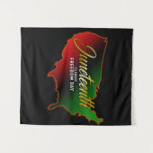 Juneteth Black Independence Wandkleed (Voorkant (horizontaal))