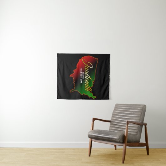 Juneteth Black Independence Wandkleed (In Situ (horizontaal))
