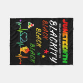 Juneteth Blackity Black History Afrika Fleece Deken (Voorkant (Horizontaal))