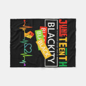 Juneteth Blackity Black History Afrika Fleece Deken (Voorkant (Horizontaal))