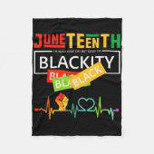 Juneteth Blackity Black History Afrika Fleece Deken (Voorkant)