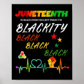 Juneteth Blackity Black History Afrika Poster (Voorkant)