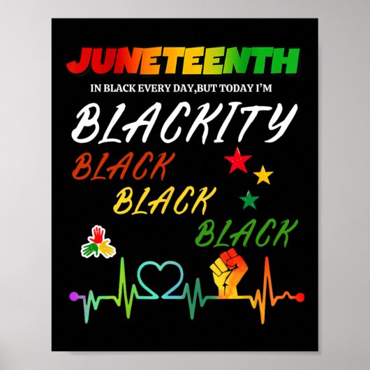 Juneteth Blackity Black History Afrika Poster (Voorkant)