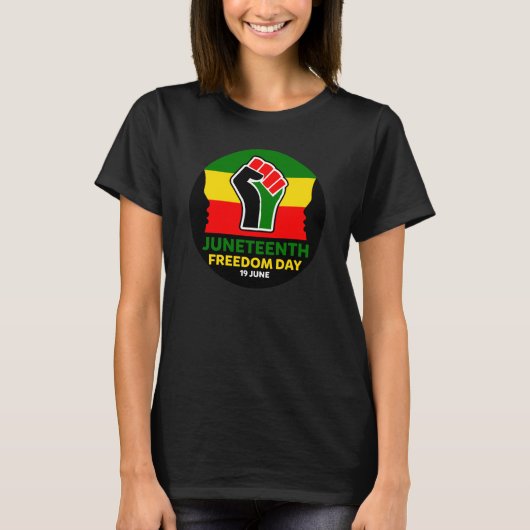 Juneteth Freedom Day Black History T-Shirt (Voorkant)