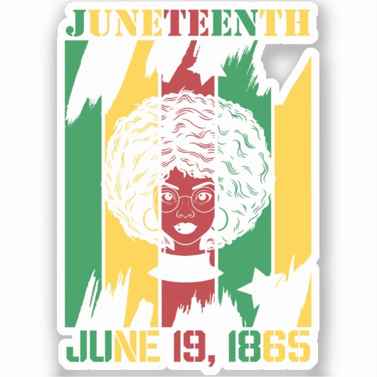 Junetetiende | 19 juni 1865 | Zwarte geschiedenis Sticker (Voorkant)