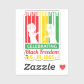 Junetetiende | 19 juni 1865 | Zwarte vrijheid Sticker (Vel)