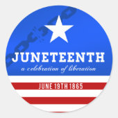 Junetetiende a Celebration of Liberation Ronde Sticker (Voorkant)