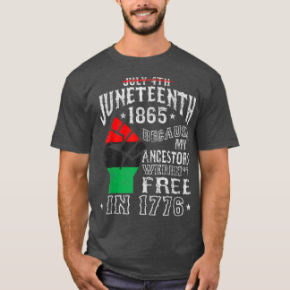 Junetetiende Ancestors citeren Black African Ameri T-shirt