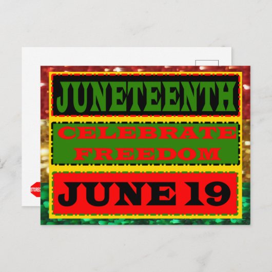 Junetetiende Briefkaart (Voorkant / Achterkant)